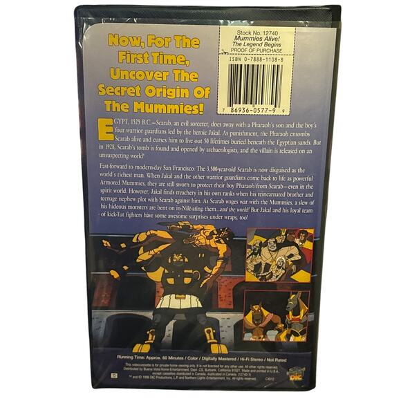 Mummies Alive Vol 1. The Legend Begins VHS clamshell dic 1998 Vtg retro tv - Picture 2 of 3